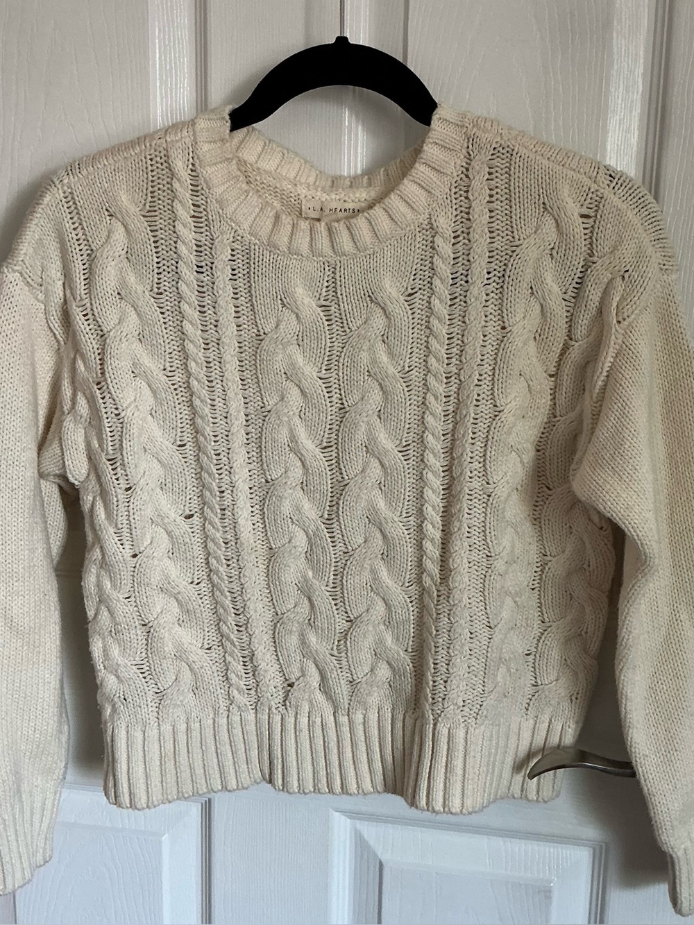 Cropped cream sweater